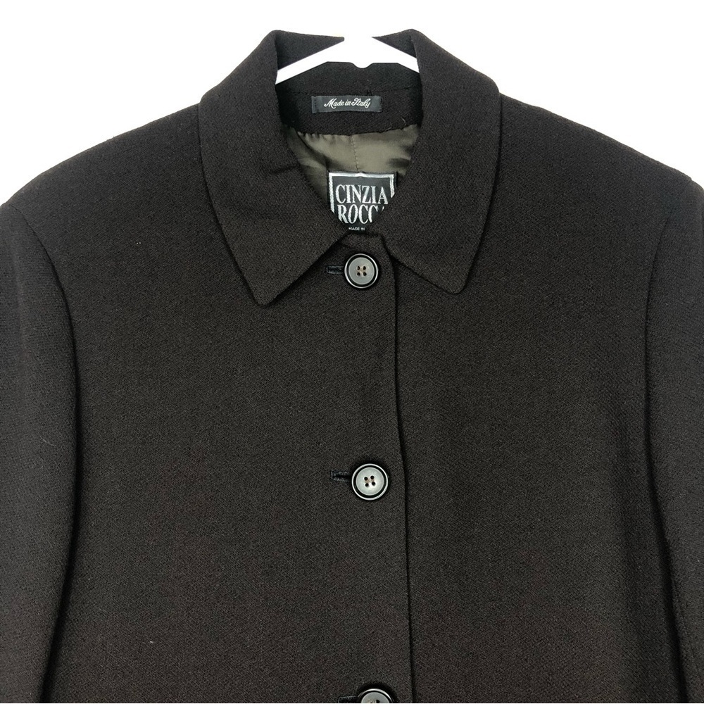 Cinzia Rocca Brown vintage designer lined wool blazer Jacket  size 8